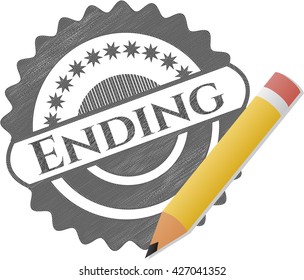 Ending draw with pencil effect