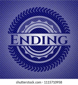 Ending emblem with jean background