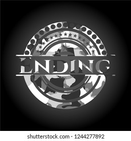 Ending grey camo emblem