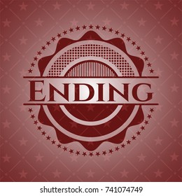 Ending red emblem. Vintage.