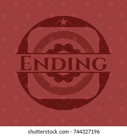 Ending red emblem. Vintage.