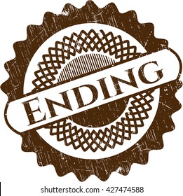 Ending with rubber seal texture