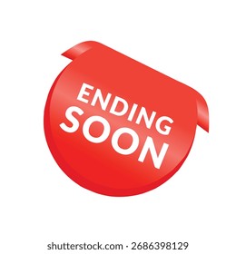 Ending soon banner art vector eps. Cost saving concept design use for social advertising.