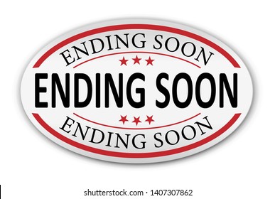 Ending Soon Vector Retro Paper Labels Label Tags on white Background