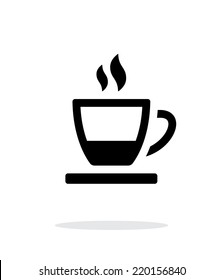 Ending tea cup icon on white background. Vector illustration.