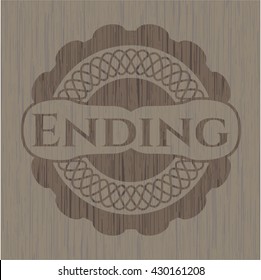 Ending wood icon or emblem