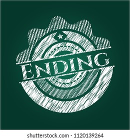 Ending written on a blackboard
