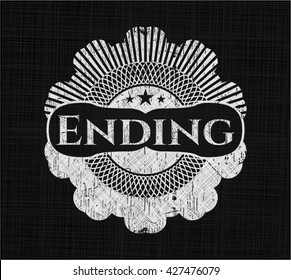 Ending written on a blackboard
