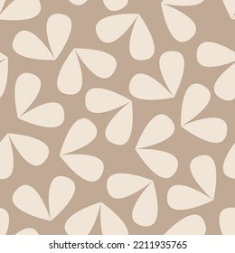 Endless abstract background with geometric shapes of beige color. Seamless Repeat Pattern. Monochrome vector pattern for textiles, packaging, paper, wallpaper.