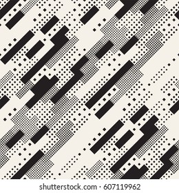 Endless Abstract Background With Random Size Squares. Vector Seamless Pattern.