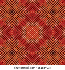 Endless abstract color engraving pattern. Texture for certificate or diploma, currency and money design. Single-leaf woodcut, xylography, printmaking. Vector Illustration