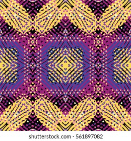 Endless abstract color engraving pattern. Texture for certificate or diploma, currency and money design. Single-leaf woodcut, xylography, printmaking. Vector Illustration