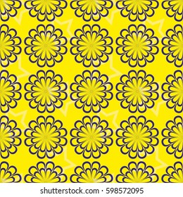 Endless abstract floral pattern. Background texture.  Vector illustration.
