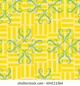 Endless abstract floral pattern. Background texture.  Vector illustration.