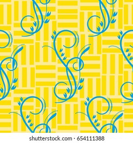 Endless abstract floral pattern. Background texture.  Vector illustration.