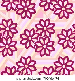 Endless abstract floral pattern. Background texture.  Vector illustration.