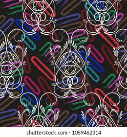 Endless abstract pattern. Background texture.  Vector illustration.