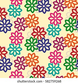 Endless abstract pattern. Background texture.  Vector illustration.