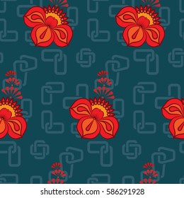 Endless abstract pattern. Background texture.  Vector illustration.