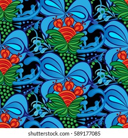 Endless abstract pattern. Background texture.  Vector illustration.
