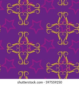 Endless abstract pattern. Background texture.  Vector illustration.
