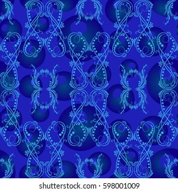 Endless abstract pattern. Background texture.  Vector illustration.