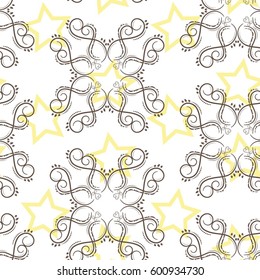 Endless abstract pattern. Background texture.  Vector illustration.