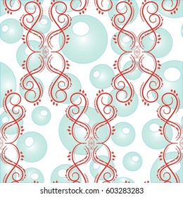 Endless abstract pattern. Background texture.  Vector illustration.