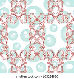 Endless abstract pattern. Background texture.  Vector illustration.