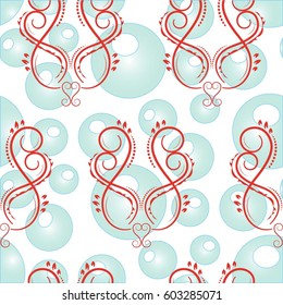 Endless abstract pattern. Background texture.  Vector illustration.