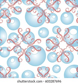 Endless abstract pattern. Background texture.  Vector illustration.