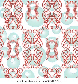 Endless abstract pattern. Background texture.  Vector illustration.