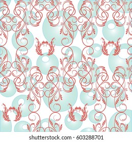 Endless abstract pattern. Background texture.  Vector illustration.