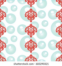 Endless abstract pattern. Background texture.  Vector illustration.