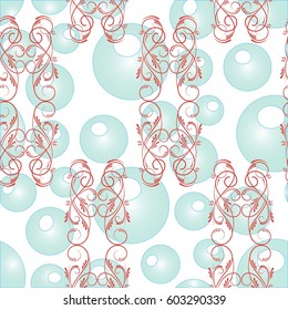 Endless abstract pattern. Background texture.  Vector illustration.