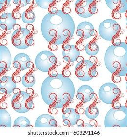 Endless abstract pattern. Background texture.  Vector illustration.