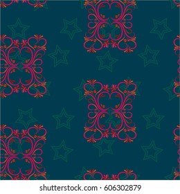 Endless abstract pattern. Background texture.  Vector illustration.