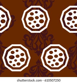 Endless abstract pattern. Background texture.  Vector illustration.