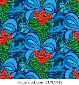 Endless abstract pattern. Background texture.  Vector illustration.