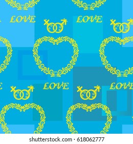 Endless abstract pattern. Background texture, note, treble clef, music, sound.  Vector illustration.