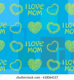 Endless abstract pattern. Background texture, note, treble clef, music, sound.  Vector illustration.