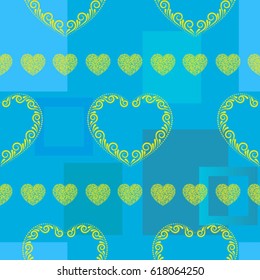 Endless abstract pattern. Background texture, note, treble clef, music, sound.  Vector illustration.