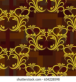 Endless abstract pattern. Background texture.  Vector illustration.