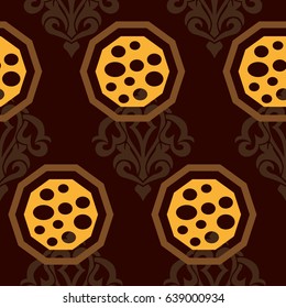 Endless abstract pattern. Background texture.  Vector illustration.