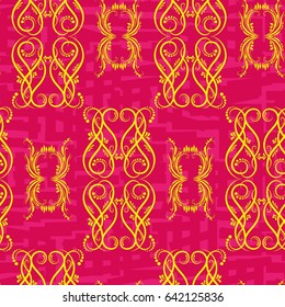 Endless abstract pattern. Background texture.  Vector illustration.