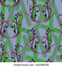 Endless abstract pattern. Background texture.  Vector illustration.