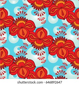 Endless abstract pattern. Background texture.  Vector illustration.