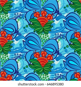 Endless abstract pattern. Background texture.  Vector illustration.
