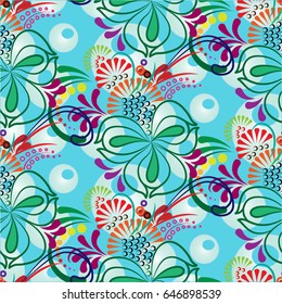 Endless abstract pattern. Background texture.  Vector illustration.