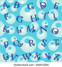 Endless abstract pattern. Background texture, note, treble clef, music, sound.  Vector illustration.